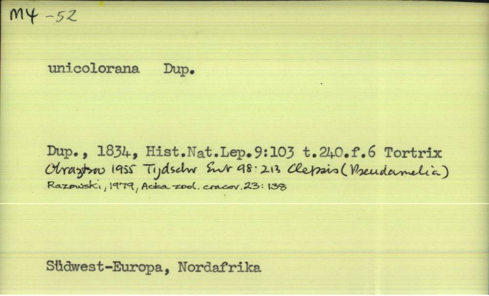 front of card